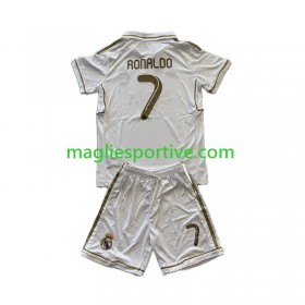 Completo Calcio Real Madrid Cristiano Ronaldo 7 Retro Bambino Divisa Prima 2011-2012